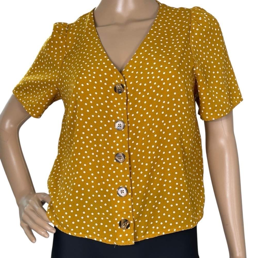 URBAN Romantics mustard dot blouse small